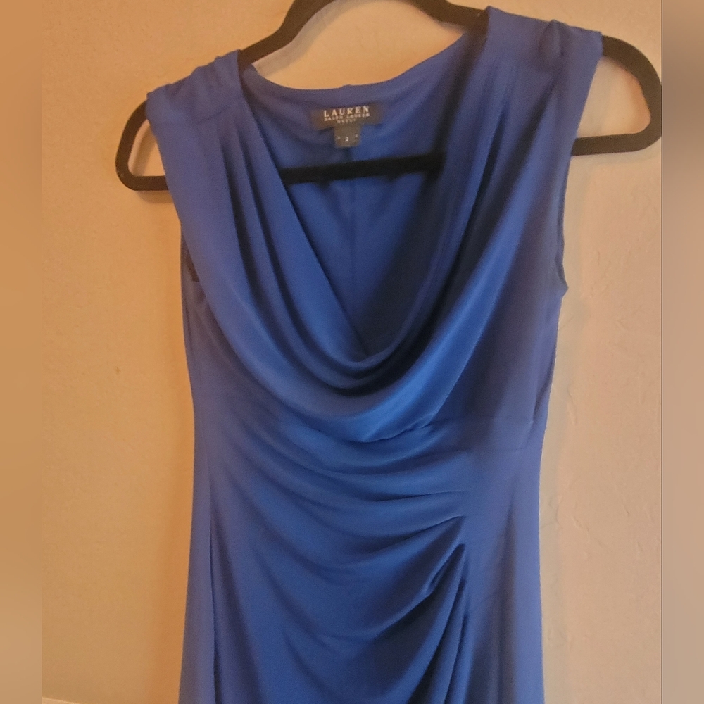Beautiful Blue Ralph Lauren Dress Figure Flattering 💙 - Picture 3 of 6